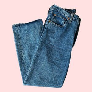 Dark Wash Levi's Ribcage Straight Jeans Size 30